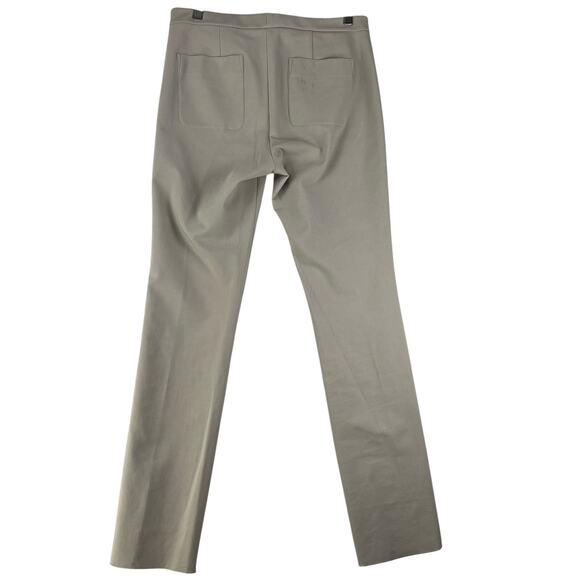 Vince Stretch Ankle Pants Women 10 Ceramic Taupe Front Zip Up Straight Leg - Picture 2 of 12